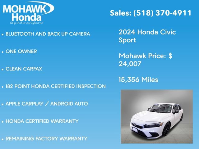 Certified 2024 Honda Civic Sport image 7