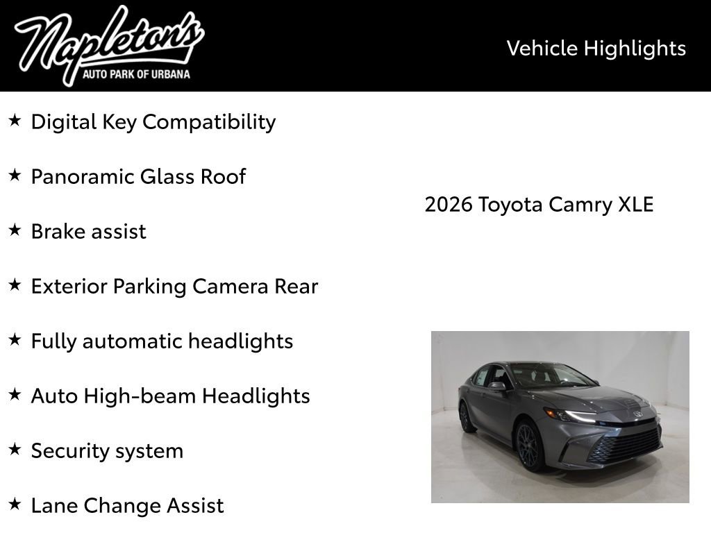 New 2026 Toyota Camry XLE AWD/4WD image 16