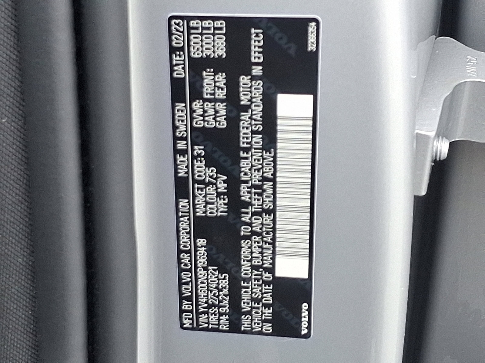 Certified 2023 Volvo XC90 T8 Plus w/ Protection Package Premier image 27