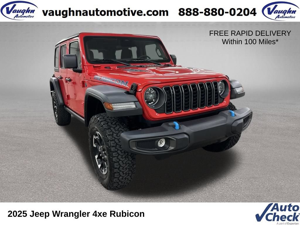 Used 2025 Jeep Wrangler Unlimited Rubicon 4xe w/ Safety Group AWD/4WD 360° Tour