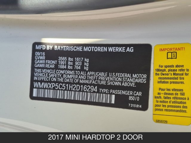 Used 2017 MINI Cooper 2-Door Hardtop FWD image 19