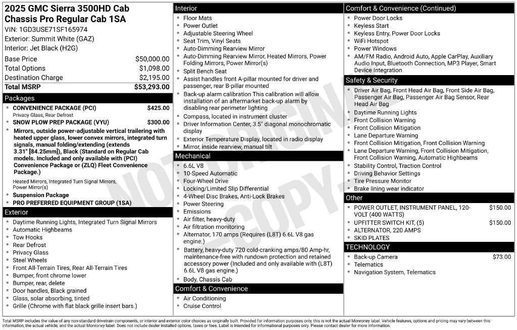 New 2025 GMC Sierra 3500 Pro w/ Convenience Package AWD/4WD image 27