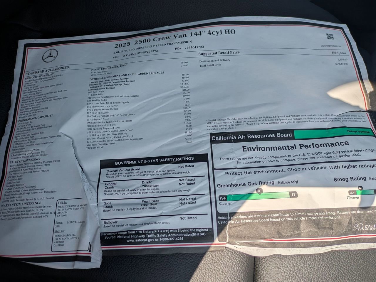 New 2025 Mercedes-Benz Sprinter 2500 image 16