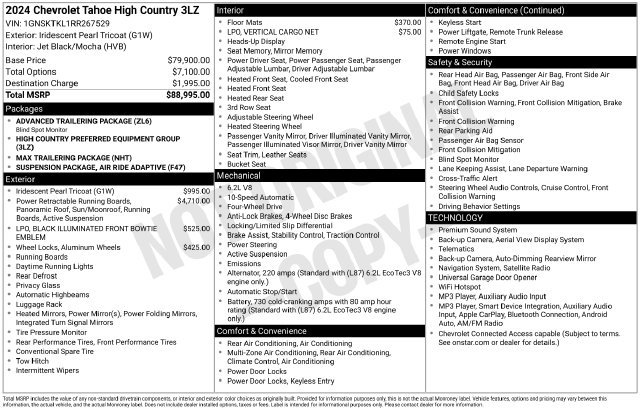 Used 2024 Chevrolet Tahoe High Country AWD/4WD image 31