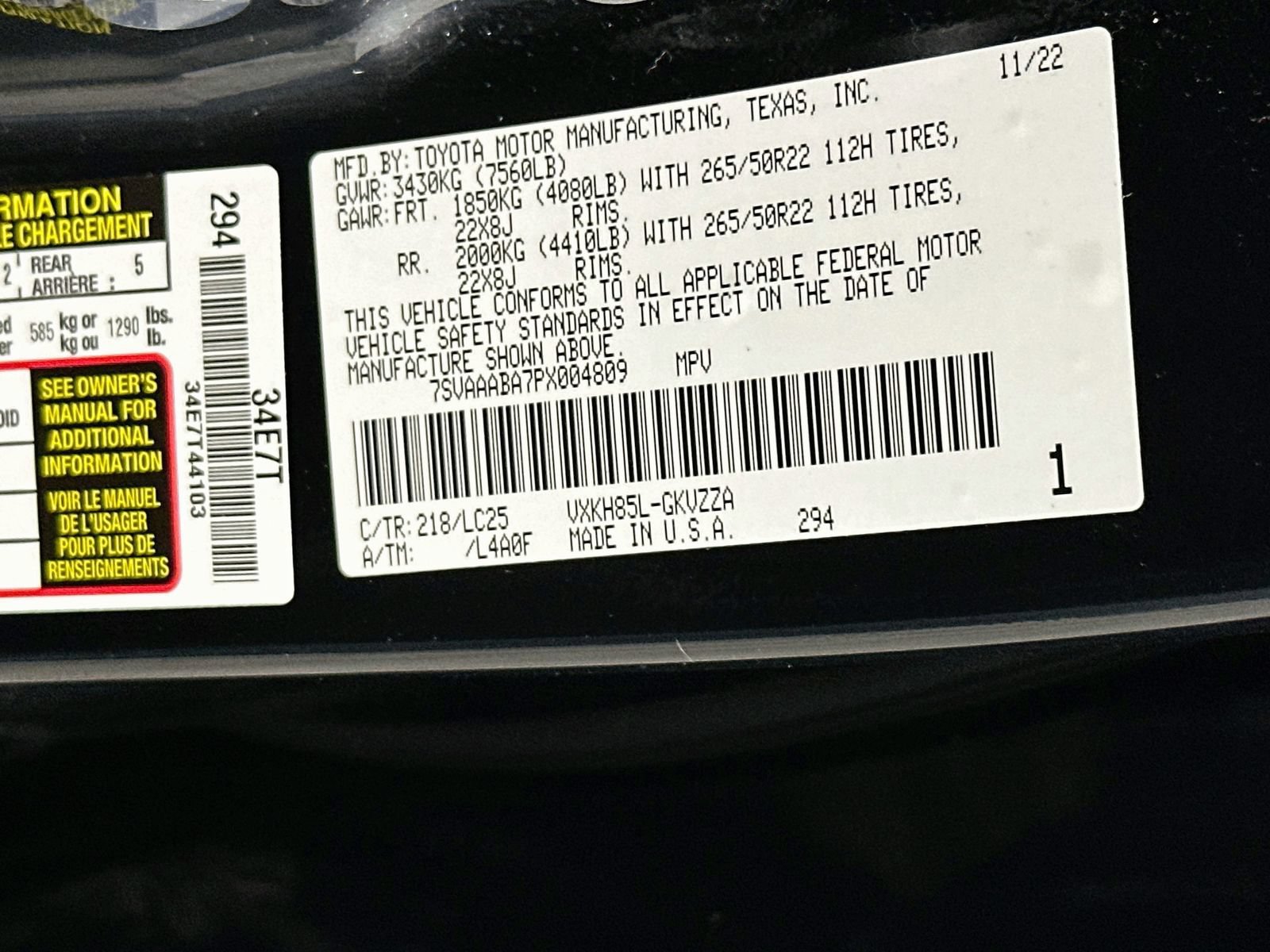 Certified 2023 Toyota Sequoia Capstone AWD/4WD image 34