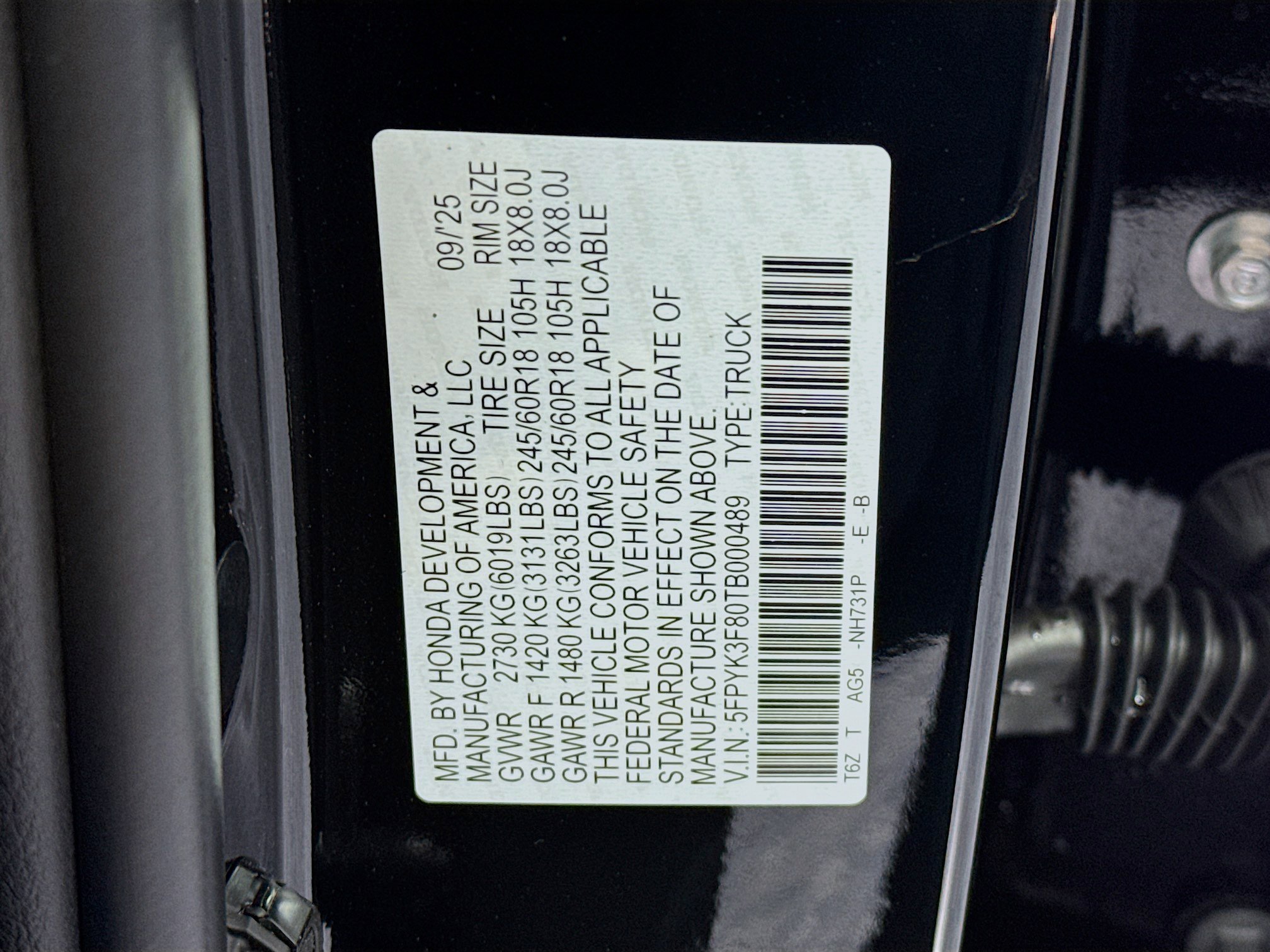 New 2026 Honda Ridgeline Black Edition image 33