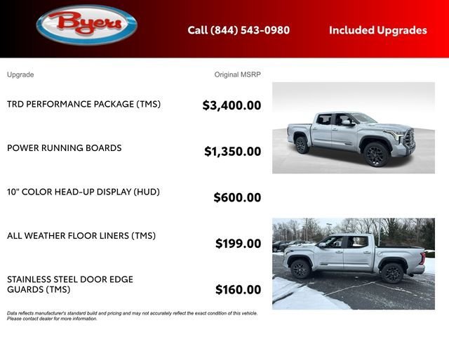 New 2025 Toyota Tundra Platinum w/ TRD Performance Package (TMS) image 5
