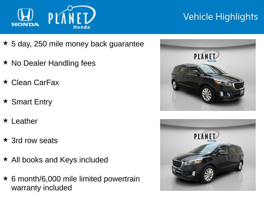 Used 2015 Kia Sedona EX FWD image 4
