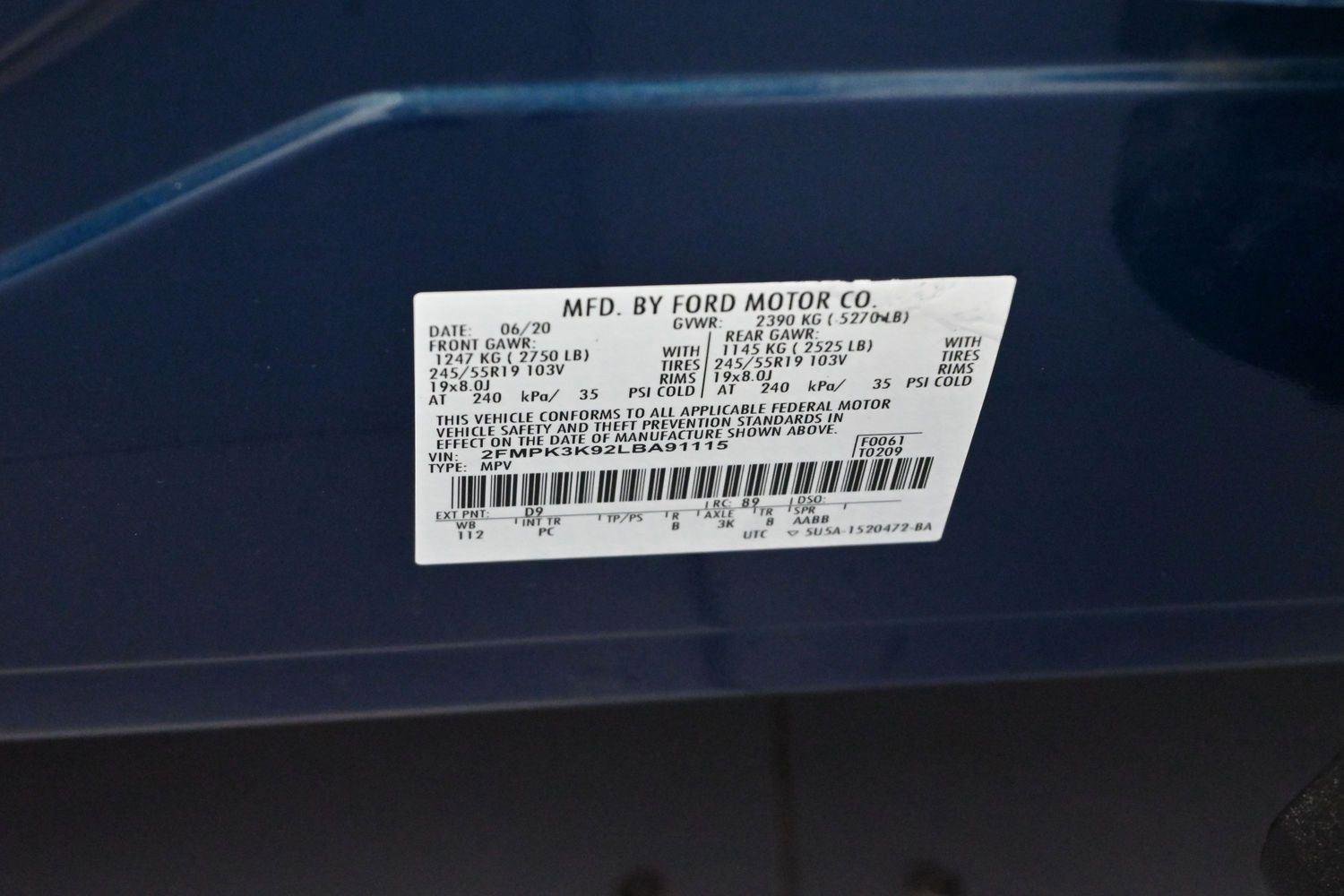 Used 2020 Ford Edge Titanium w/ Equipment Group 301A FWD image 42