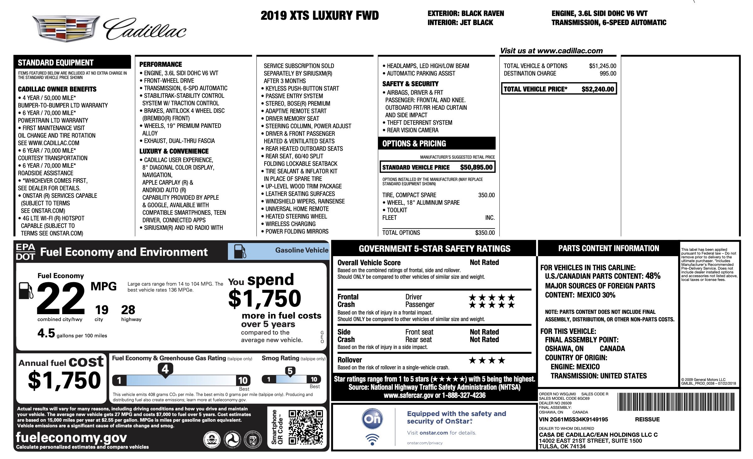 Used 2019 Cadillac XTS Luxury image 3