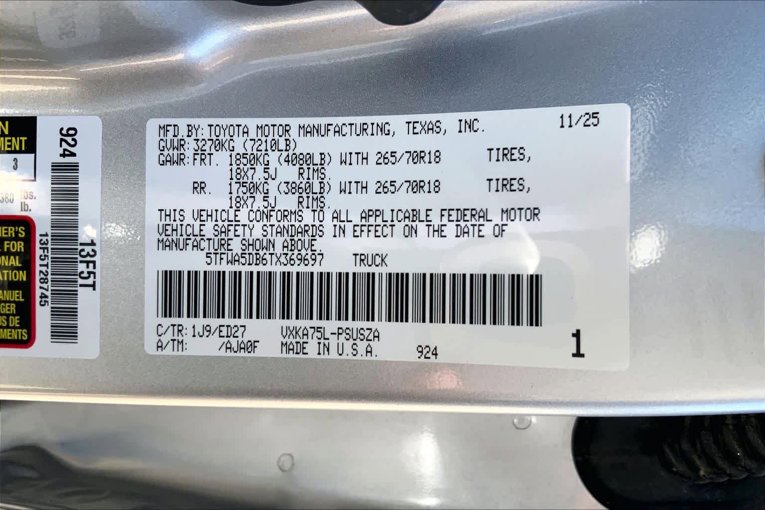 Used 2026 Toyota Tundra SR5 AWD/4WD image 33