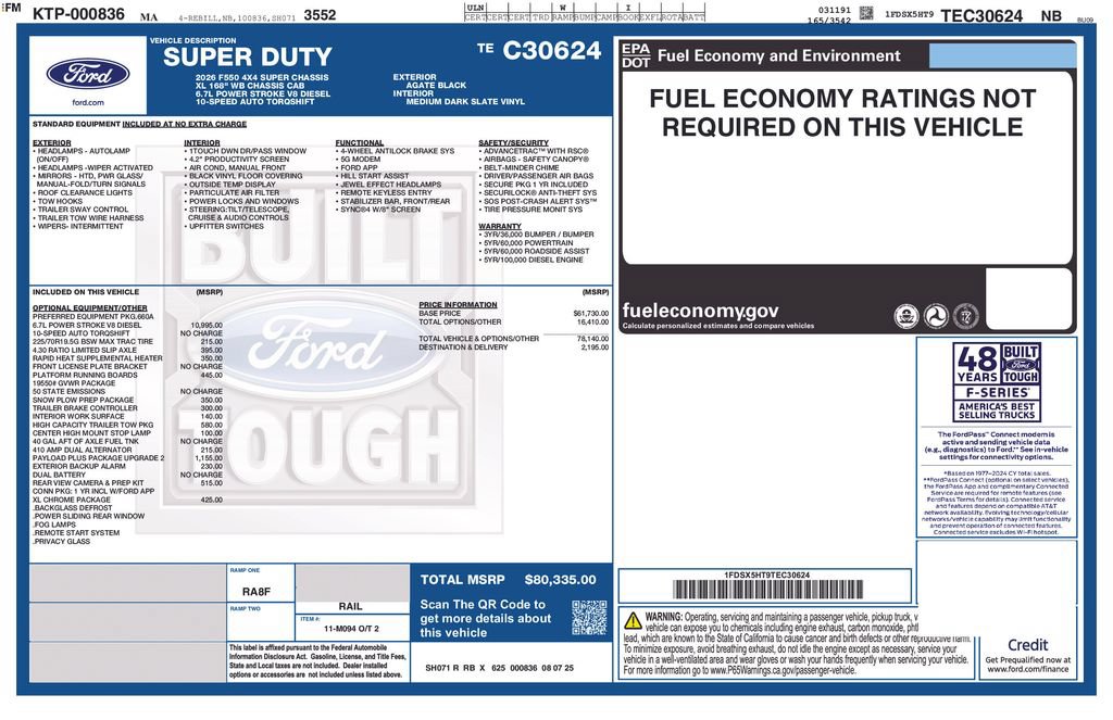 New 2026 Ford F550 4x4 Supercab Super Duty image 54