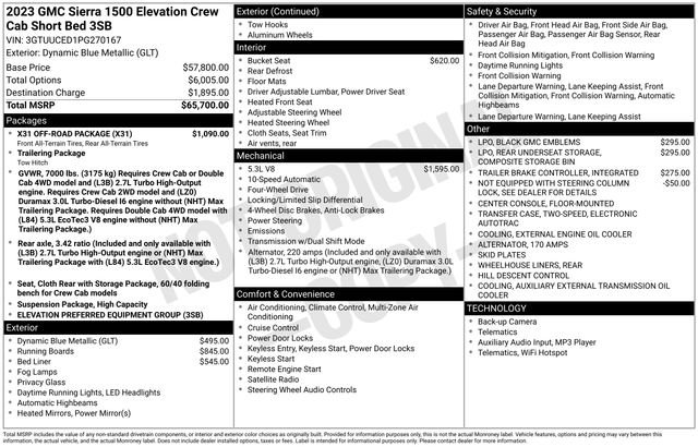 Certified 2023 GMC Sierra 1500 Elevation w/ X31 Off-Road Package image 31