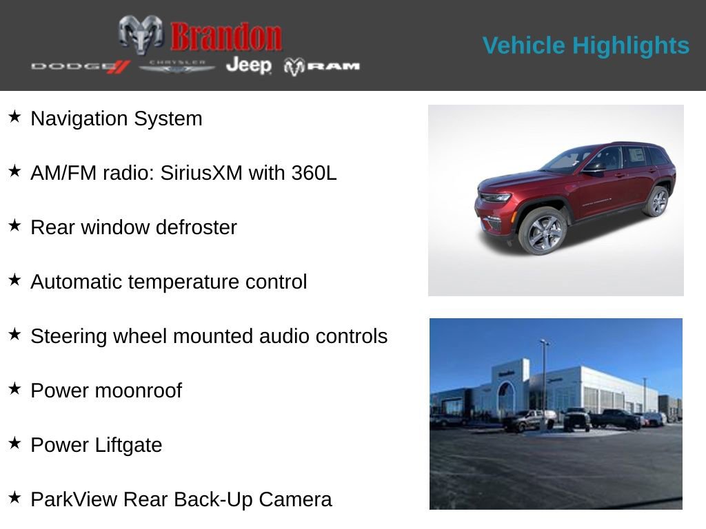New 2025 Jeep Grand Cherokee Limited 4xe AWD/4WD image 2