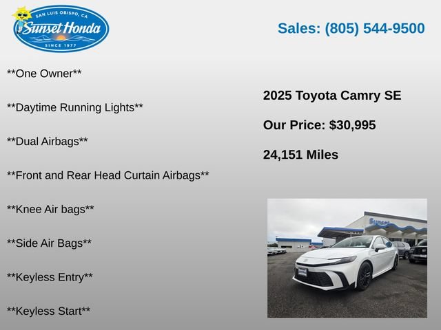 Used 2025 Toyota Camry SE FWD image 10