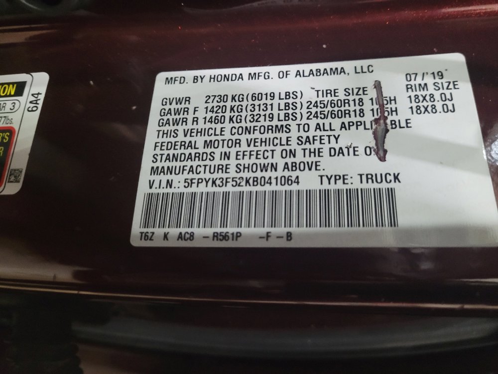 Used 2019 Honda Ridgeline RTL image 33