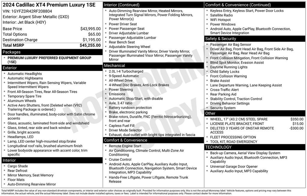 Used 2024 Cadillac XT4 Premium Luxury image 8