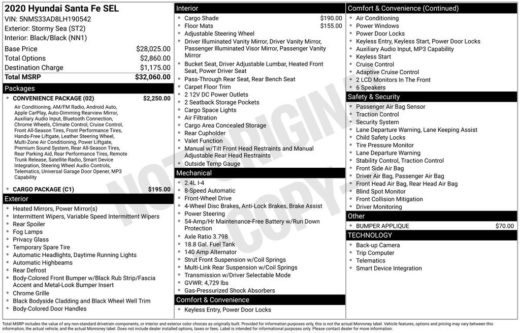 Used 2020 Hyundai Santa Fe SEL w/ Convenience Package image 33