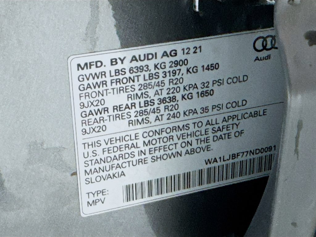 Used 2022 Audi Q7 2.0T Premium Plus w/ Premium Plus Package AWD/4WD image 38