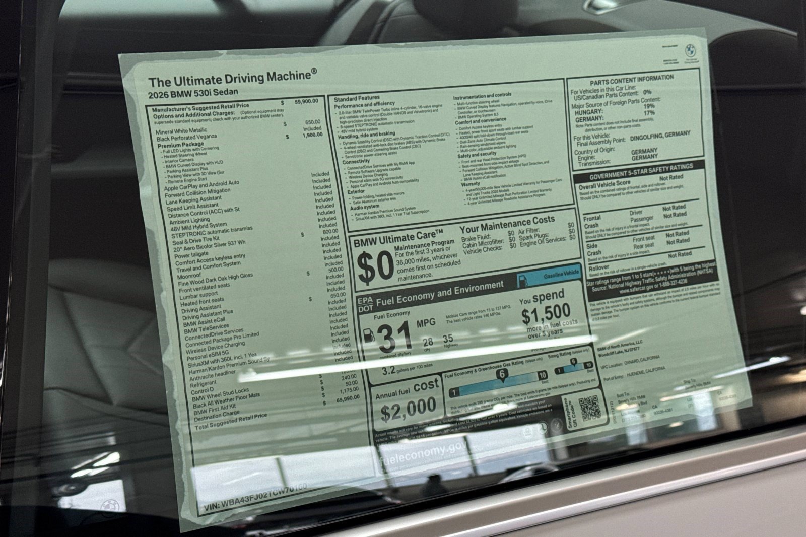 Used 2026 BMW 530i w/ Premium Package RWD image 29