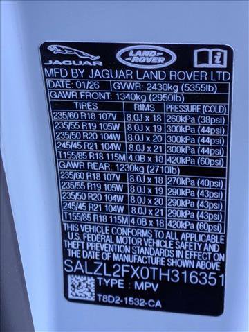 New 2026 Land Rover Range Rover Evoque Dynamic SE image 17