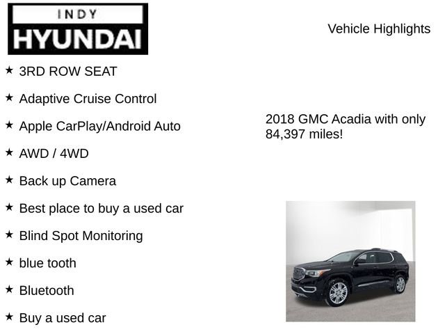 Used 2018 GMC Acadia Denali w/ Technology Package image 8