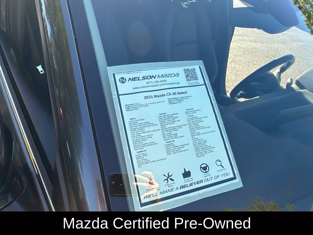 Certified 2021 MAZDA CX-30 FWD 2.5 S w/ Select Package image 58