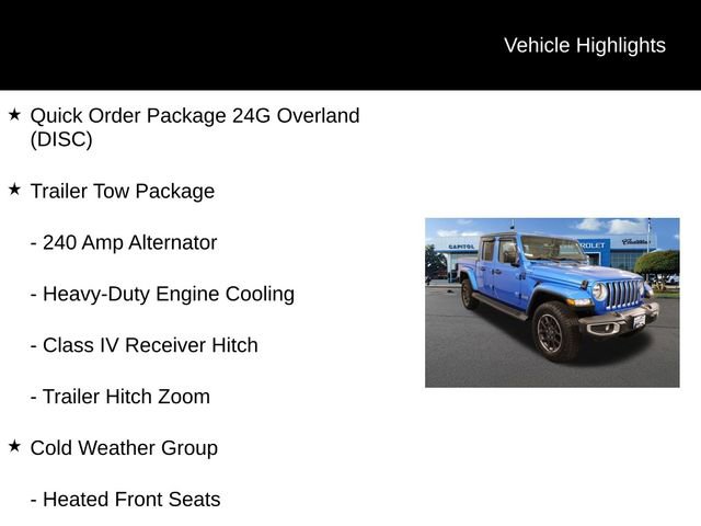 Used 2023 Jeep Gladiator Overland w/ Cold Weather Group image 2