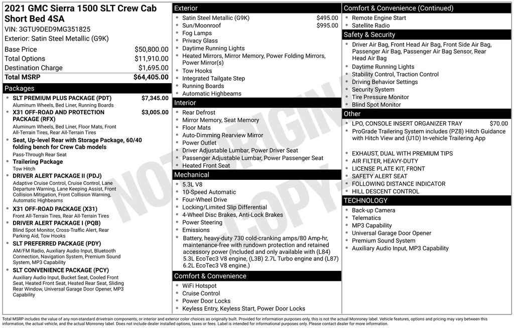 Used 2021 GMC Sierra 1500 SLT w/ SLT Premium Plus Package AWD/4WD image 5