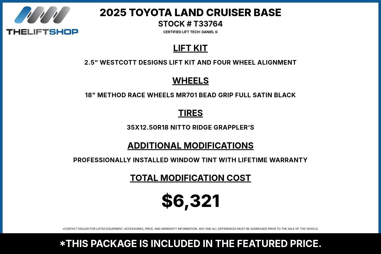 Used 2025 Toyota Land Cruiser w/ Premium Package AWD/4WD image 2