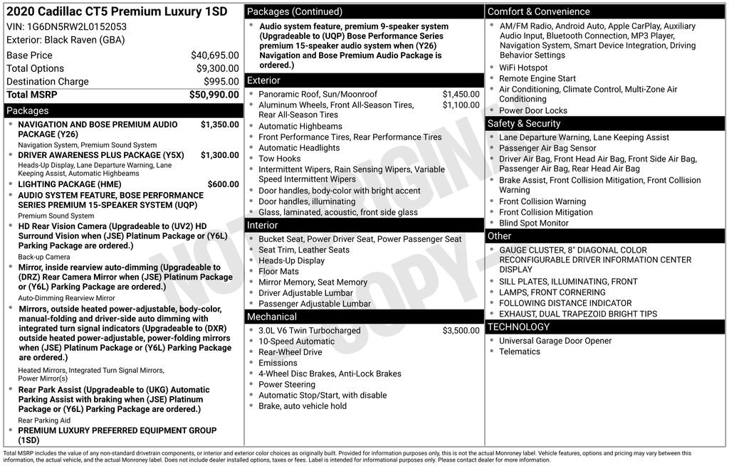 Used 2020 Cadillac CT5 Premium Luxury image 40