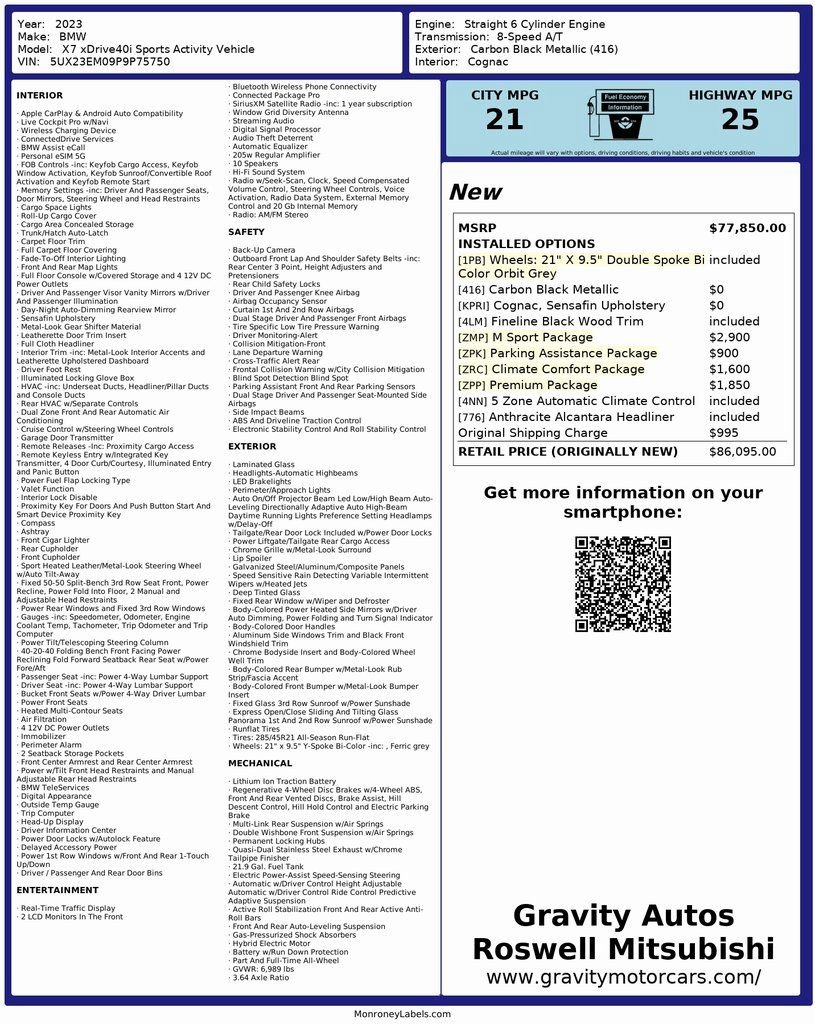 Used 2023 BMW X7 xDrive40i w/ M Sport Package image 3