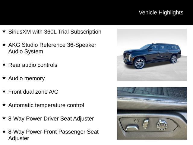 Certified 2025 Cadillac Escalade ESV Sport Platinum w/ LPO, Floor Liner Package image 16