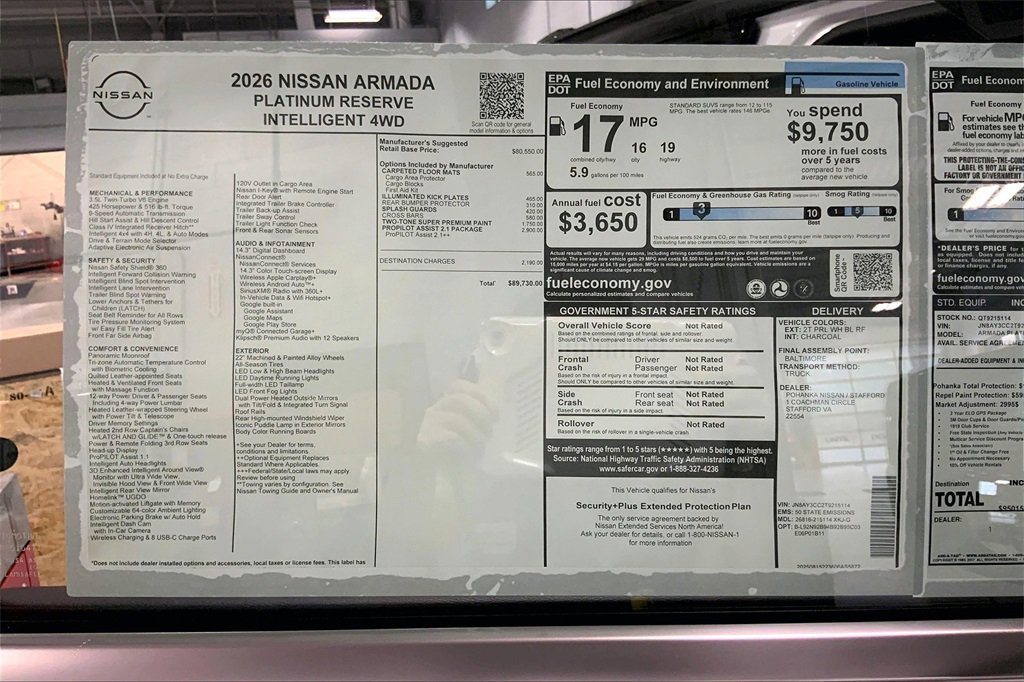 New 2026 Nissan Armada Platinum Reserve image 14