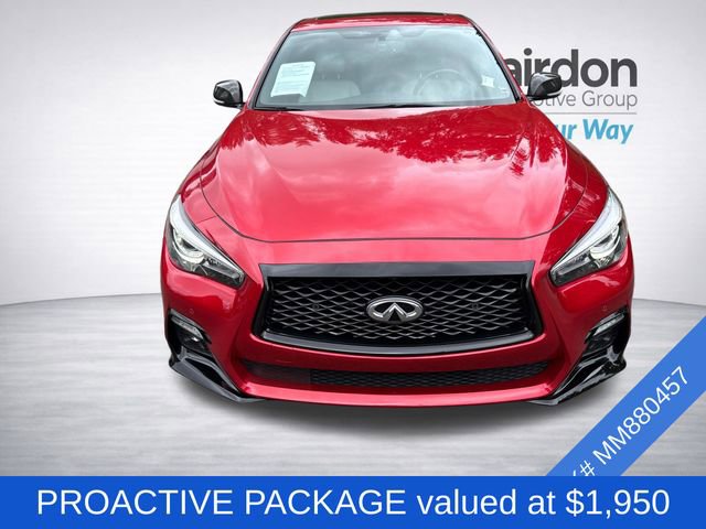 Used 2021 INFINITI Q50 Red Sport 400 w/ Proactive Package AWD/4WD image 2