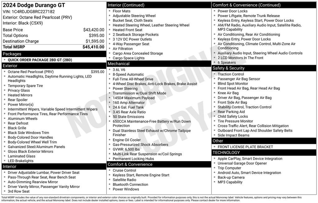 Certified 2024 Dodge Durango GT image 7