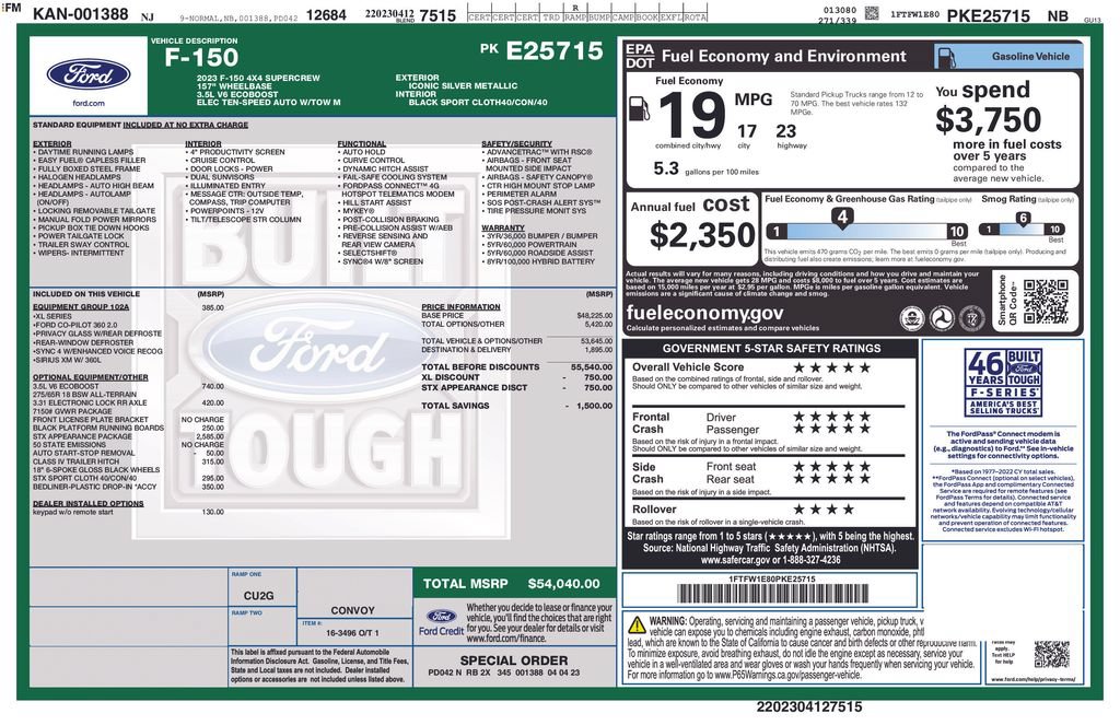 Certified 2023 Ford F150 XL w/ STX Appearance Package AWD/4WD image 33