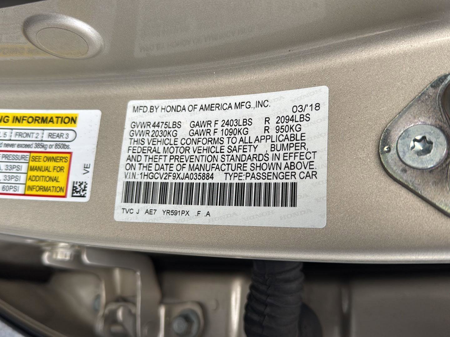 Used 2018 Honda Accord Touring image 37