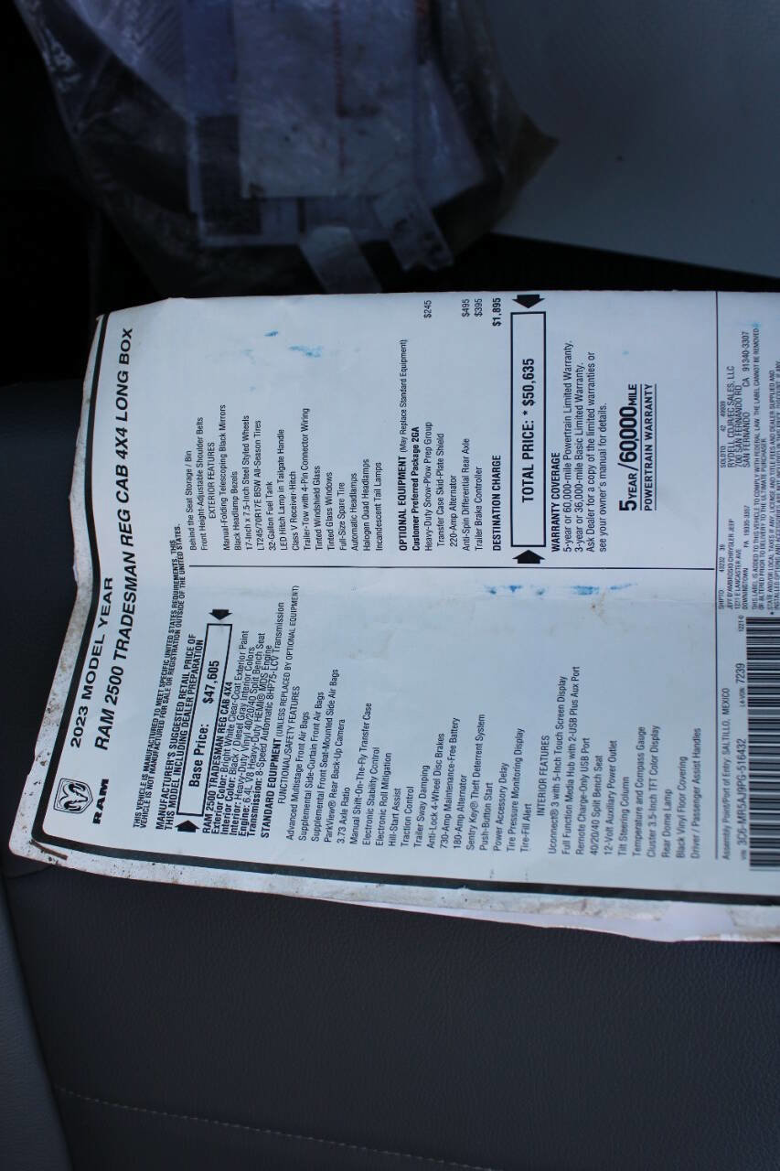 Used 2023 RAM 2500 Tradesman image 42