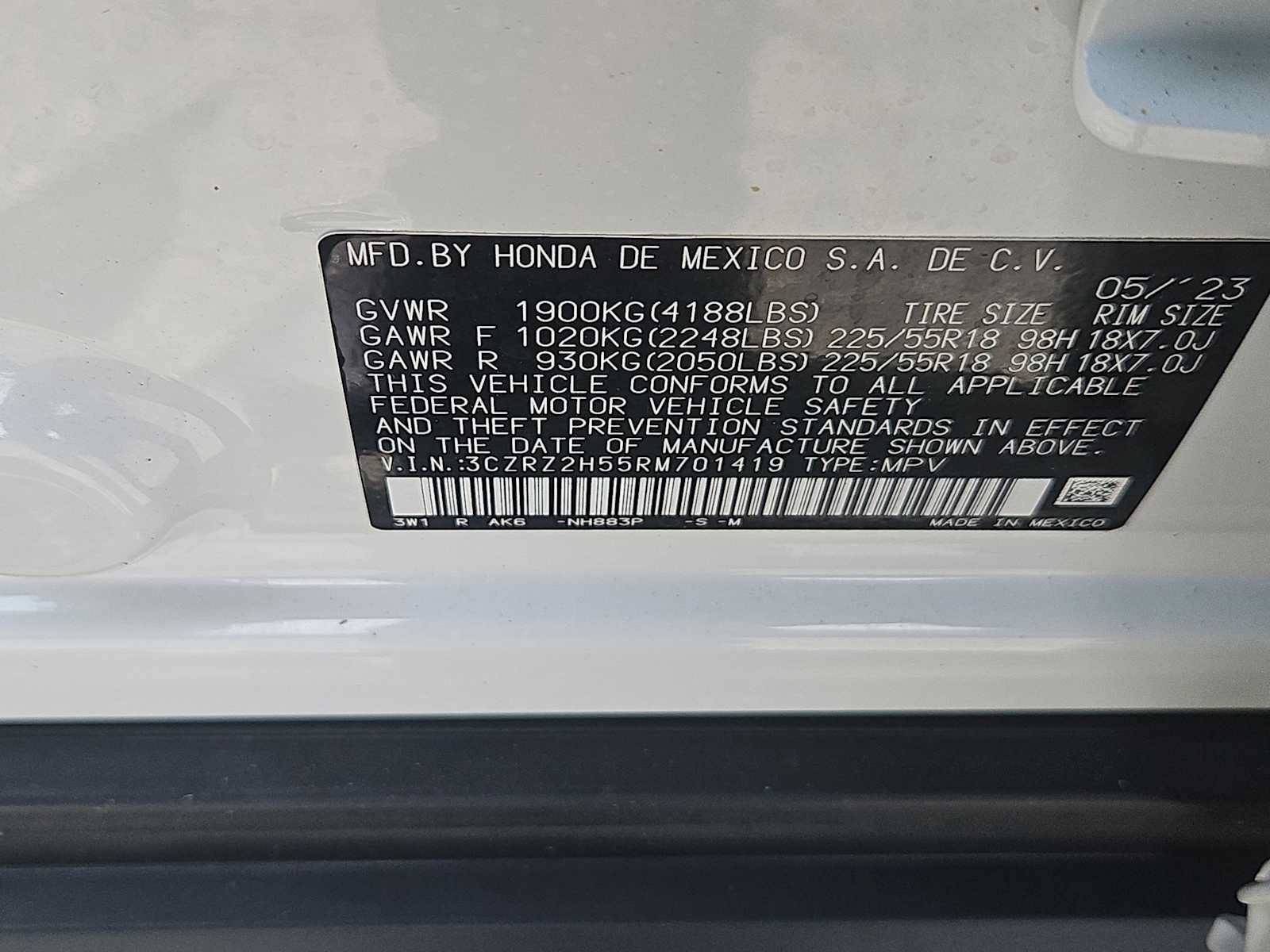 Certified 2024 Honda HR-V Sport image 13