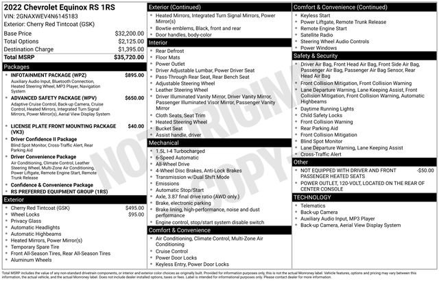 Certified 2022 Chevrolet Equinox RS w/ Infotainment Package image 21