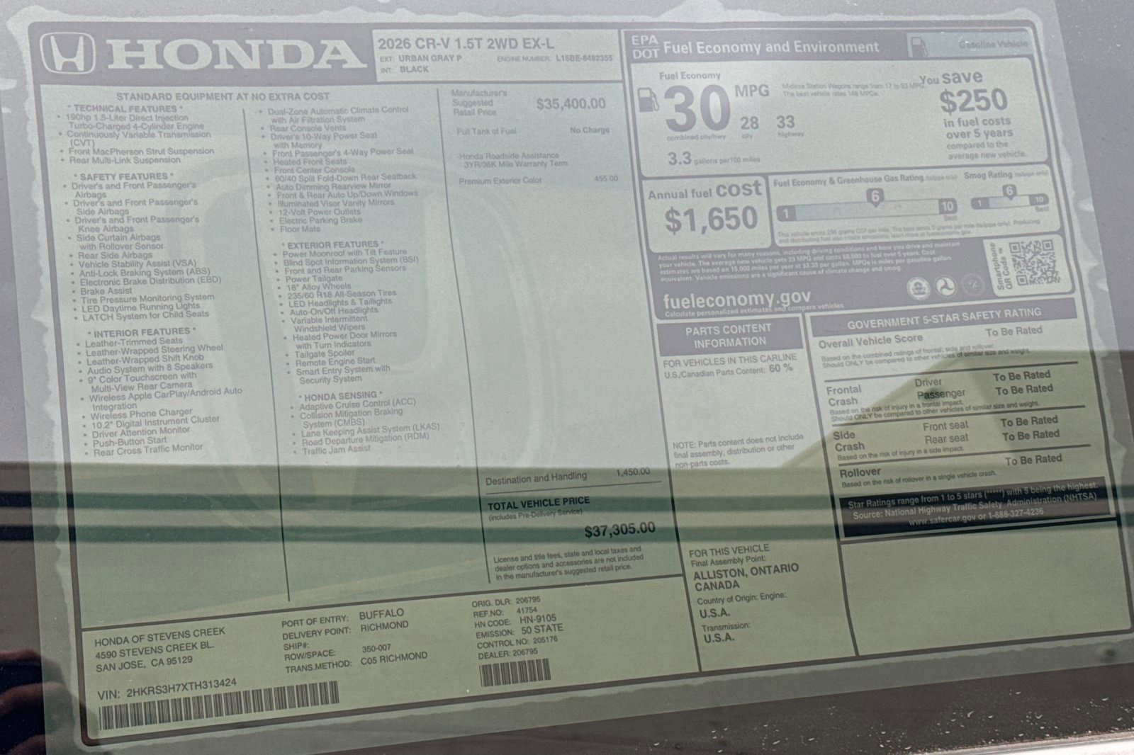 New 2026 Honda CR-V EX-L image 33