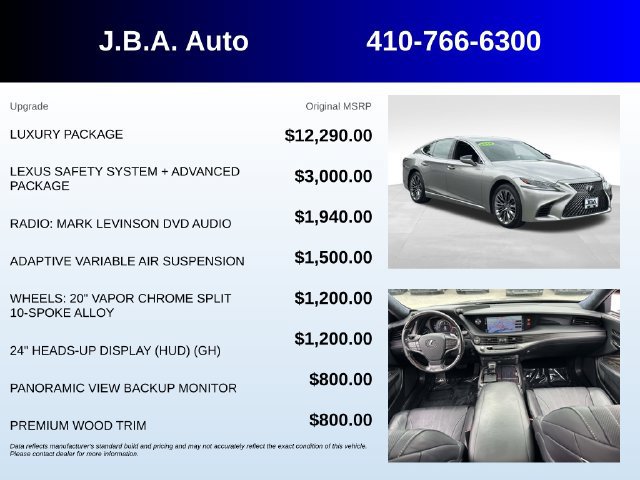 Used 2018 Lexus LS 500 w/ Luxury Package RWD image 5