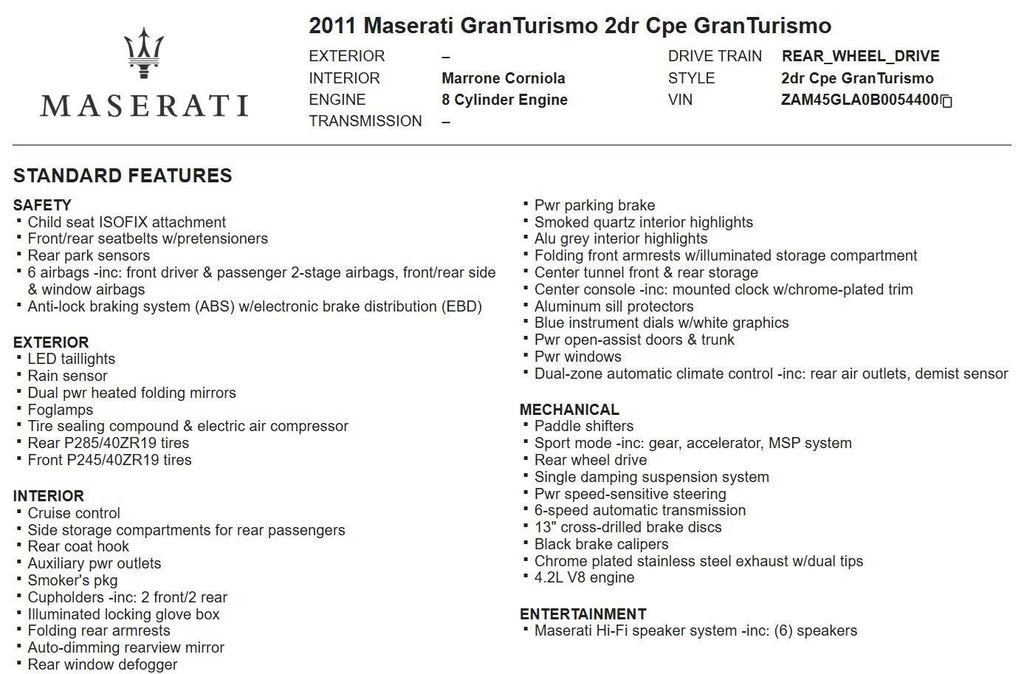 Used 2011 Maserati GranTurismo Coupe image 18