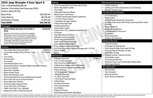 Used 2024 Jeep Wrangler Sport S image 50