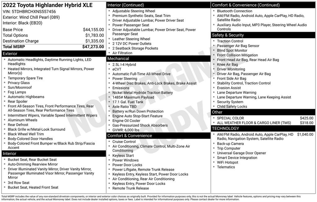 Used 2022 Toyota Highlander XLE image 56