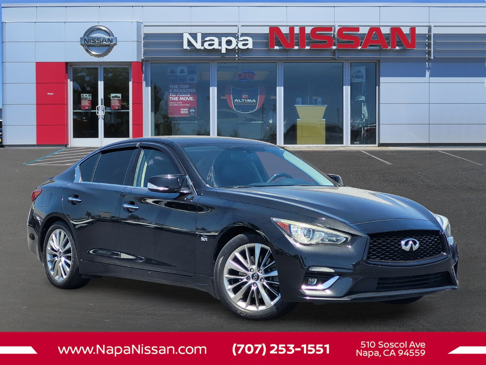 Used 2020 INFINITI Q50 Luxe w/ Cargo Package RWD image 1