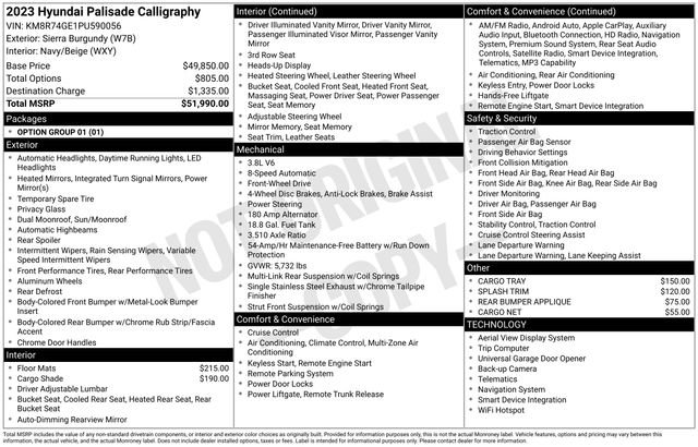 Used 2023 Hyundai Palisade Calligraphy FWD image 30