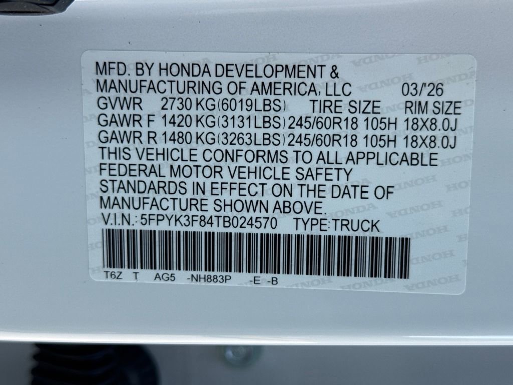 New 2026 Honda Ridgeline Black Edition image 28
