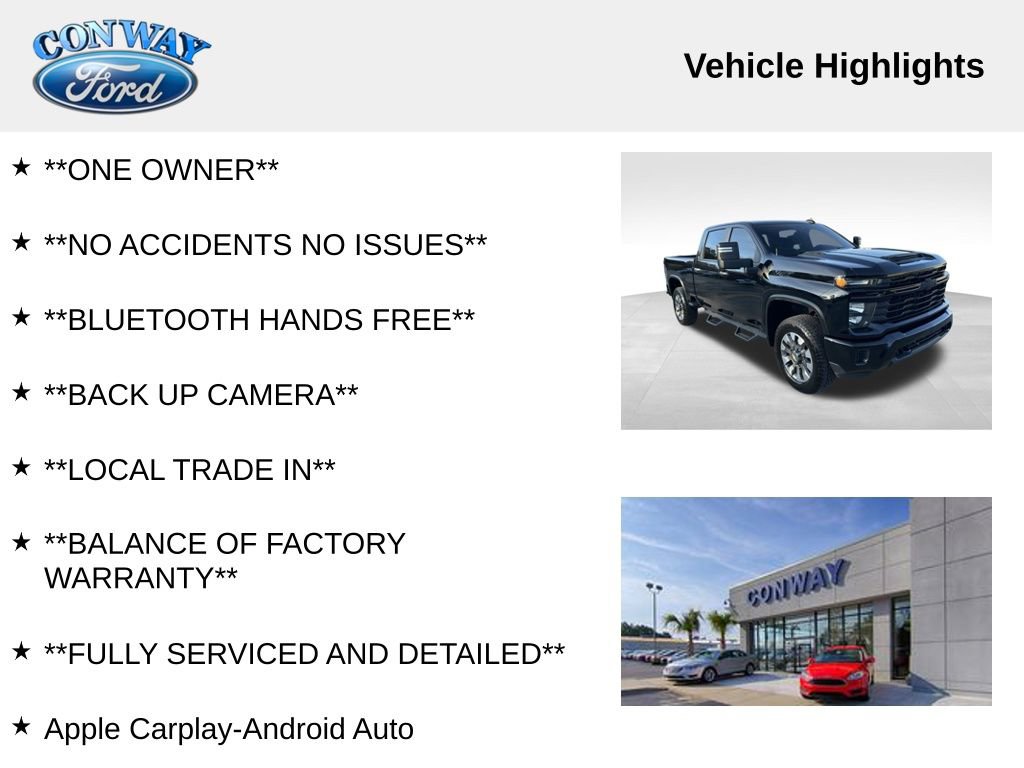 Used 2024 Chevrolet Silverado 2500 Custom w/ Custom Convenience Package image 4